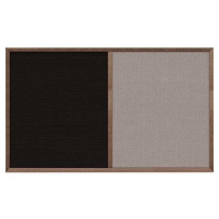 United Visual Products Slim Style Indoor Enclosed Corkboard, 18 UV501SC-WHITE-BLACK